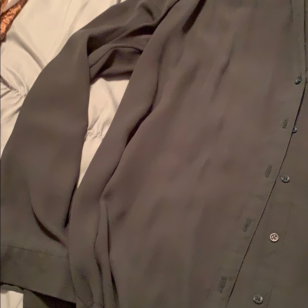 Alice Collection, OLIVE GREEN, Button down blouse - Picture 4 of 4